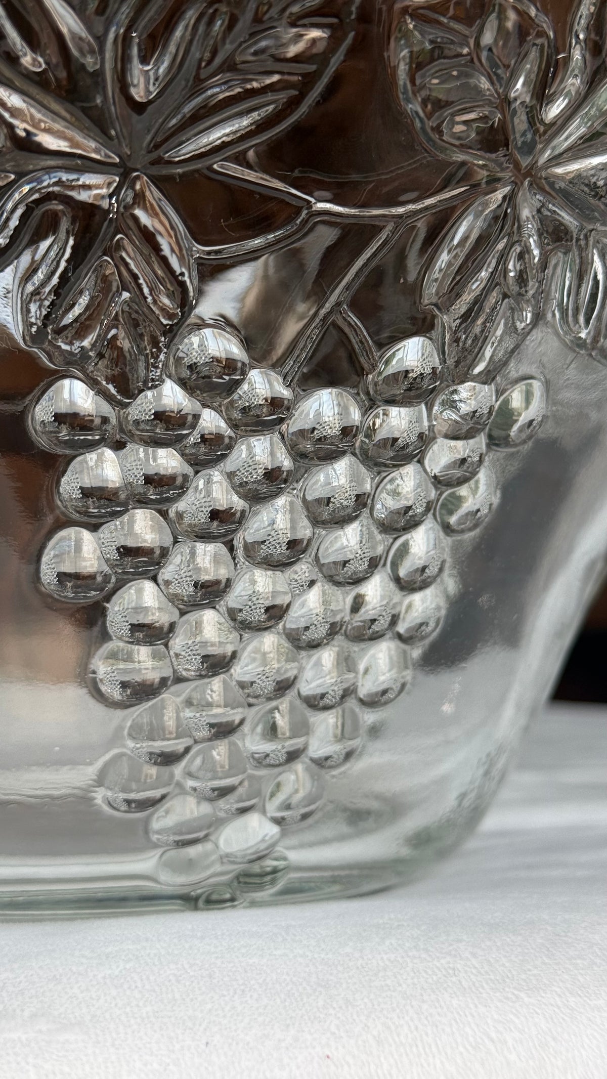 Vintage Indiana Glass "Harvest Grape" Punch Bowl with Original Ladle