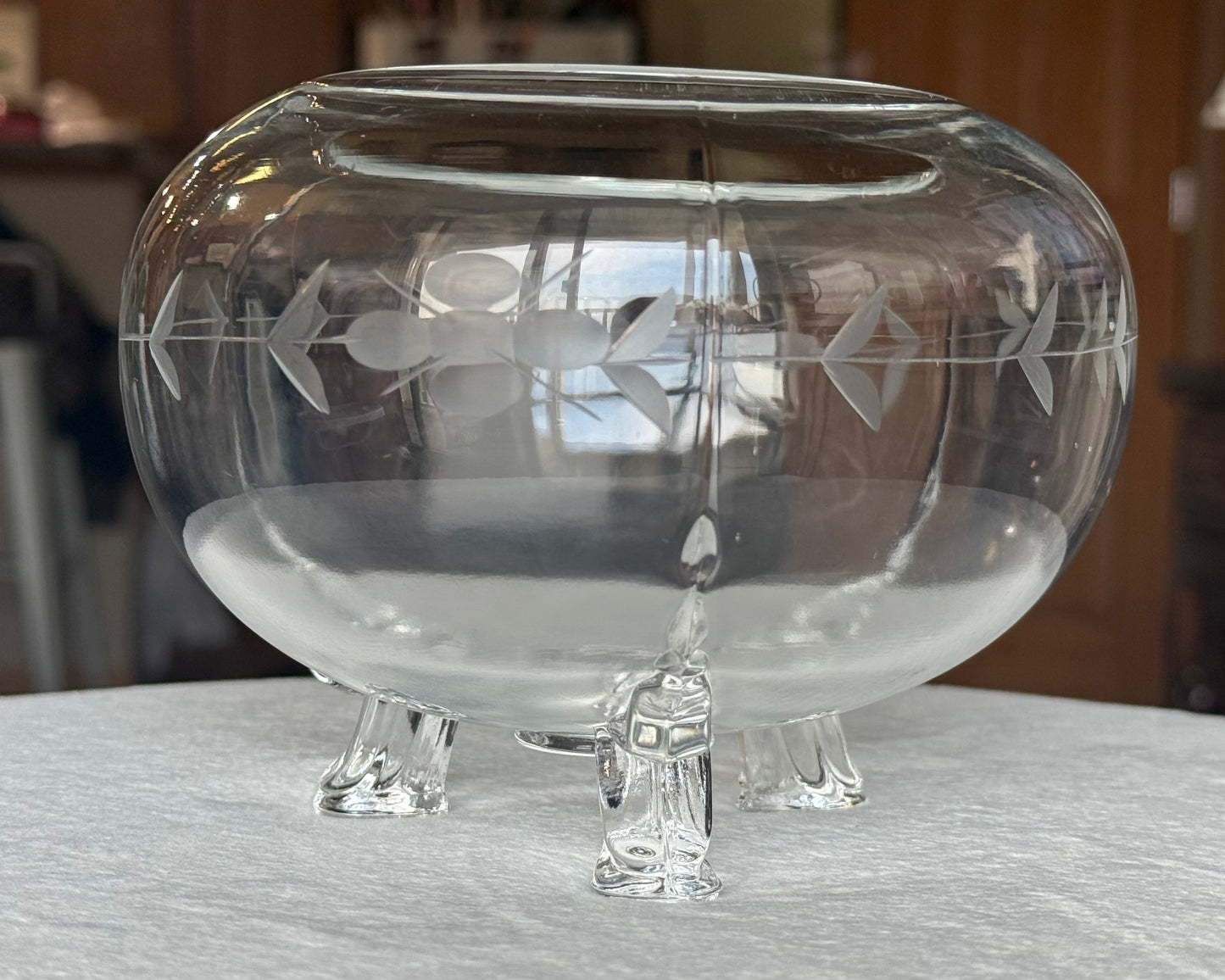 Mid-Century Footed Rose Bowl