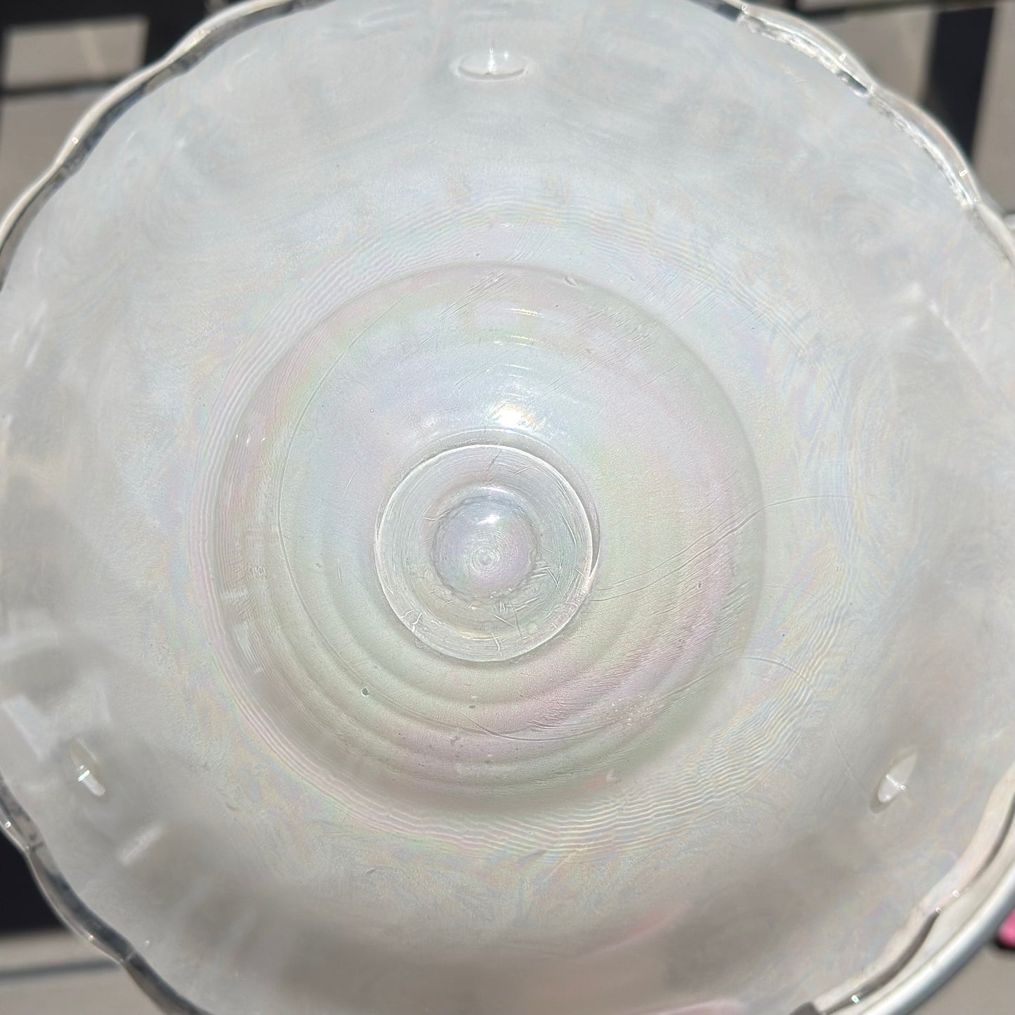 Vintage Pastel Glass Art Deco Scalloped Ceiling Fixture Shades
