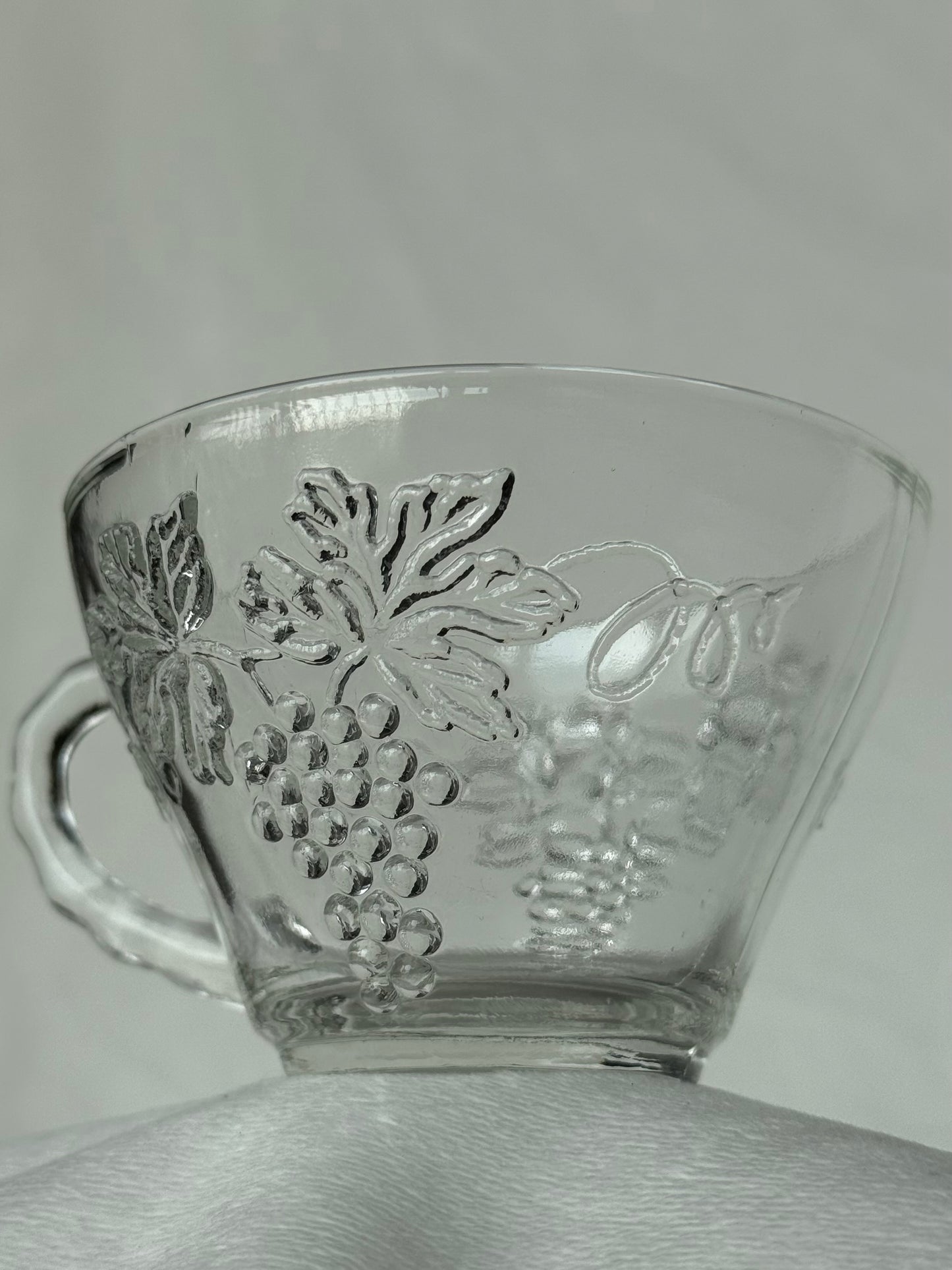 Vintage Indiana Glass "Harvest Grape" Punch Bowl with Original Ladle